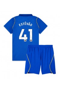 Chelsea Estevao Willian #41 Jalkapallovaatteet Lasten Kotipeliasu 2026-27 Lyhythihainen (+ Lyhyet housut)